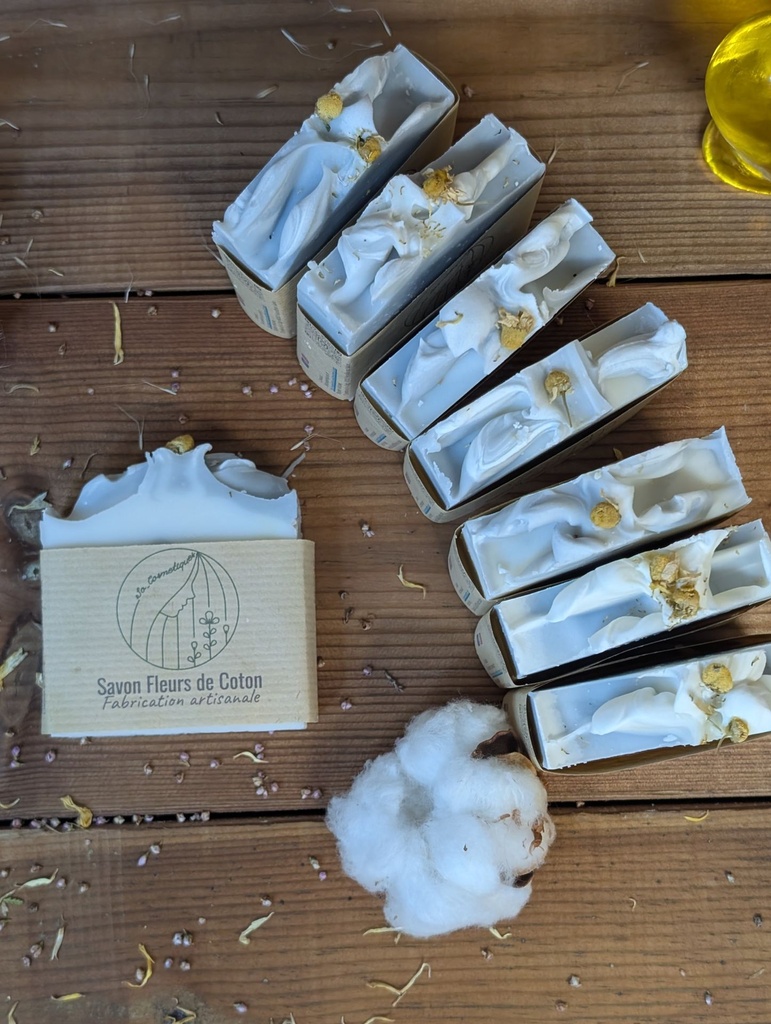 Savon Fleur de coton (Avec étiquette)